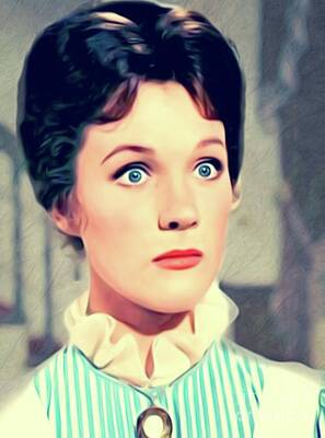 Musicians Digital Art Royalty Free Images - Julie Andrews, Actress Royalty-Free Image by Esoterica Art Agency