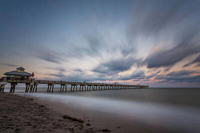 Autumn Pies Royalty Free Images - Juno Beach Pier in the Evening II Royalty-Free Image by Claudia Domenig
