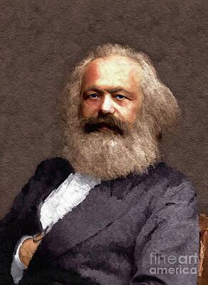Global Design Shibori Inspired - Karl Marx, Political Theorist and Philosopher by Esoterica Art Agency