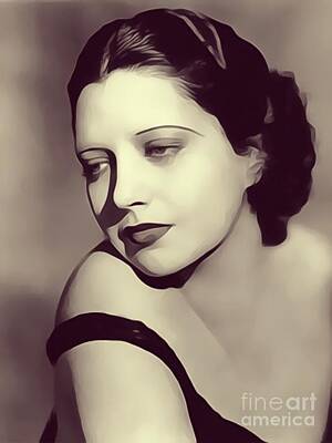 Musicians Digital Art Royalty Free Images - Kay Francis, Vintage Actress Royalty-Free Image by Esoterica Art Agency
