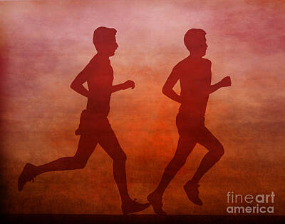 Athletes Digital Art - Keep On Running by Randy Steele