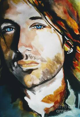 Musicians Painting Royalty Free Images - Keith Urban Royalty-Free Image by Chrisann Ellis
