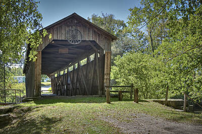Music Royalty-Free and Rights-Managed Images - Kidds Mill Covered Bridge by Jack R Perry