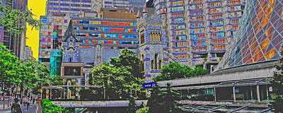 Urban Abstracts Royalty Free Images - King West Looking East Royalty-Free Image by Ian  MacDonald