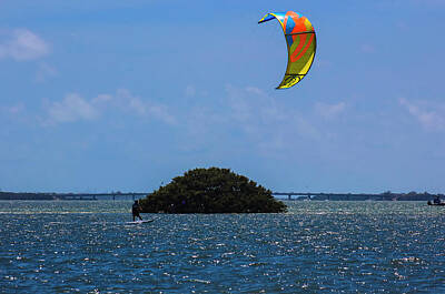 Lights Camera Action Royalty Free Images - Kite Surf Island Royalty-Free Image by Robert Wilder Jr