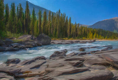 Eduardo Tavares Digital Art Royalty Free Images - Kootenay River Royalty-Free Image by Eduardo Tavares