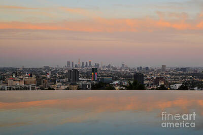 Cities Royalty Free Images - LA Reflections Royalty-Free Image by Paul Quinn