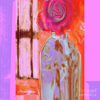 Roses Mixed Media Royalty Free Images - La Vie en Rose  1 Royalty-Free Image by Zsanan Studio