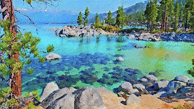 Giuseppe Cristiano Royalty Free Images - Lake Tahoe - 03 Royalty-Free Image by AM FineArtPrints