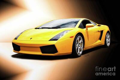 Pop Art Rights Managed Images - Lamborghini Gallardo 3Q Dvr Sd Royalty-Free Image by Dave Koontz