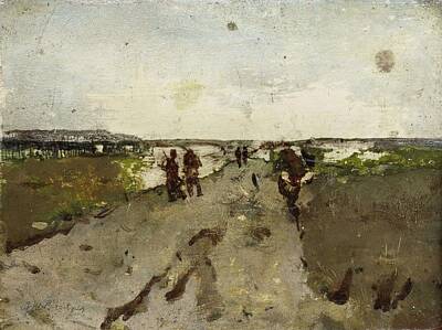 Grace Kelly - Landscape near Waalsdorp, with Soldiers on Maneuver, George Hendrik Breitner, c. 1880 - c. 1923 by George Hendrik Breitner