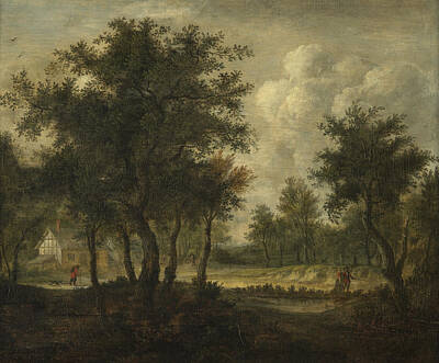 Glass Of Water - Landscape with figures by Celestial Images