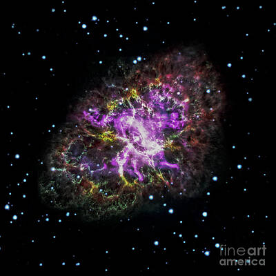 Nothing But Numbers - Largest Detailed Image Of The Crab Nebula - Art Print by Doc Braham