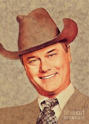 Celebrities Royalty-Free and Rights-Managed Images - Larry Hagman, Actor of Film and TV by Esoterica Art Agency