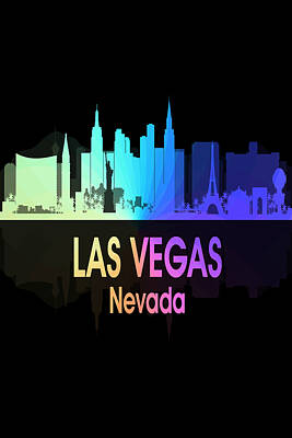 Abstract Skyline Digital Art Rights Managed Images - Las Vegas NV 5 Vertical Royalty-Free Image by Angelina Tamez