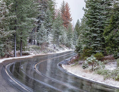 Open Impressionism California Desert - Late Fall Snow Storm by Jonathan Nguyen