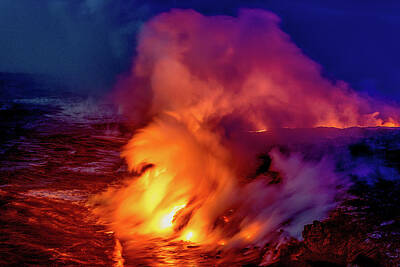 Aloha For Days - Lava and Ocean at Dawn by Allen Biedrzycki