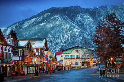 Landmarks Royalty-Free and Rights-Managed Images - Leavenworth Alpine View by Inge Johnsson