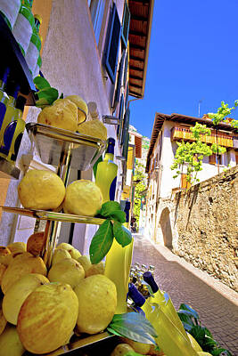 Music Baby - Lemons and lemon domestic products on street of Limone sul Garda by Brch Photography