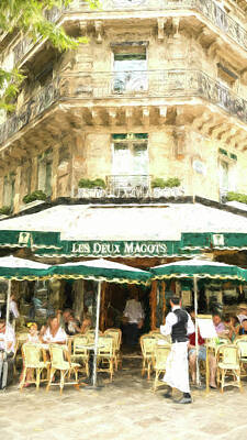 Best Sellers - Impressionism Photos - Les Deux Magots - Impressionistic by Stephen Stookey