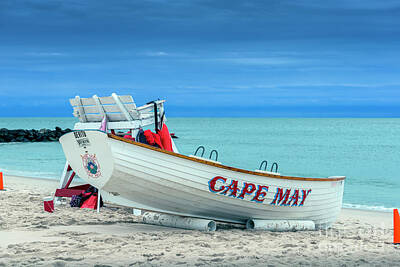 Storm Clouds Colt Forney Royalty Free Images - Lifeguard Rescue Cape May Royalty-Free Image by David Zanzinger