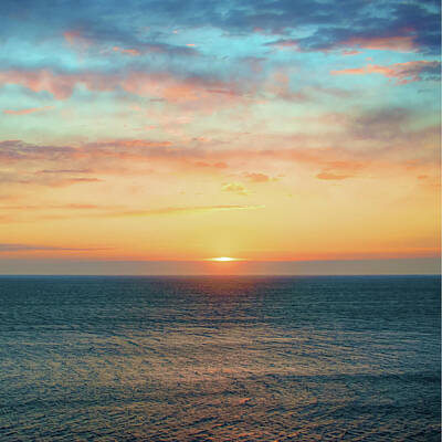 Beach Photos - Light of Day - Ocean Sunset Sunrise by Gregory Ballos