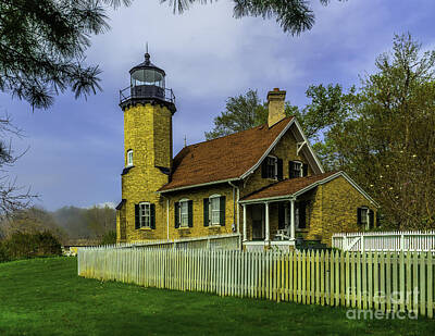 Wine Down - Lighthouse at White River by Nick Zelinsky Jr