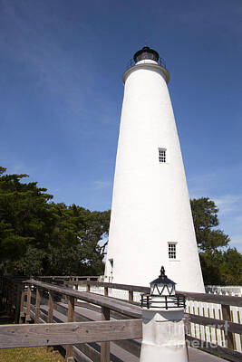 Af One - Lighthouse on Ocracoke Island by Karen Foley