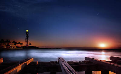 Mark Andrew Thomas Rights Managed Images - Lighthouse Sunrise Royalty-Free Image by Mark Andrew Thomas
