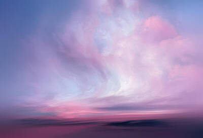 Abstract Landscape Paintings - Lilac Breeze by Lonnie Christopher