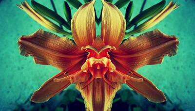 Lilies Digital Art - Lilly Bat by Anastasia Edwards