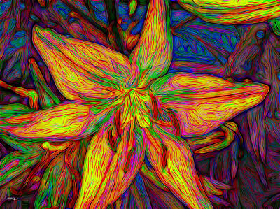 Lilies Mixed Media - Lily In Abstract by Debra Lynch
