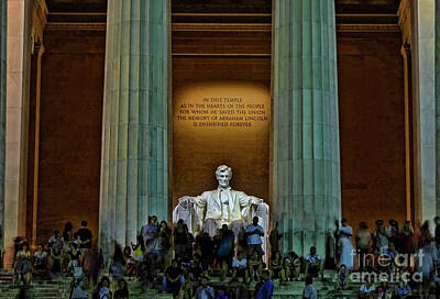 Politicians Royalty Free Images - Lincoln Memorial Royalty-Free Image by Allen Beatty