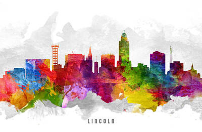 College Town - Lincoln Nebraska Cityscape 13 by Aged Pixel