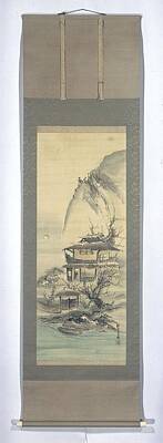 Abstract Landscape Paintings - Literati in a Landscape, Kishi Ganku, c. 1800 - c. 1830 by Kishi Ganku