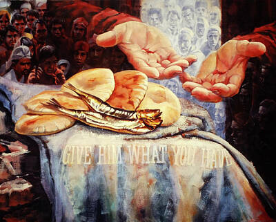 Still Life Paintings - Loaves and Fishes 2 by Graham Braddock
