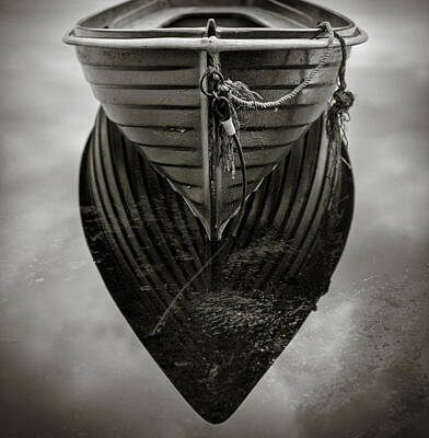 Transportation Photos - Boat Reflection by Dave Bowman