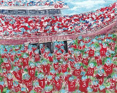 Football Paintings - Lock the Vaught by Tay Morgan