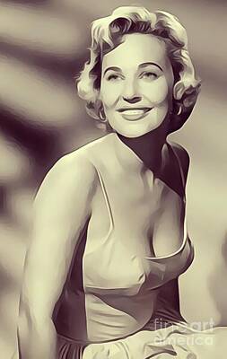 Musicians Digital Art Royalty Free Images - Lola Albright, Vintage Actress Royalty-Free Image by Esoterica Art Agency