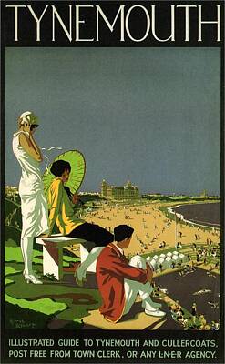 Beach Mixed Media - London and North Eastern Railway - Tynemouth, England - Retro travel Poster - Vintage Poster by Studio Grafiikka