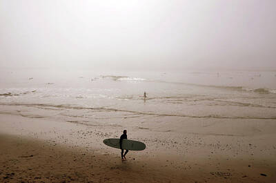 Go For Gold Rights Managed Images - Lonely Surfer Royalty-Free Image by Marilyn MacCrakin