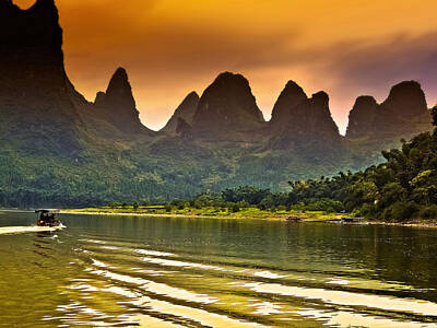 Louis Armstrong - Long wave seems brush-China Guilin scenery Lijiang River in Yangshuo by Artto Pan
