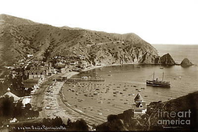 Windmills Rights Managed Images -  Looking over Holly Hill House  Avalon Bay, on Catalina Island C 1895 Royalty-Free Image by Monterey County Historical Society