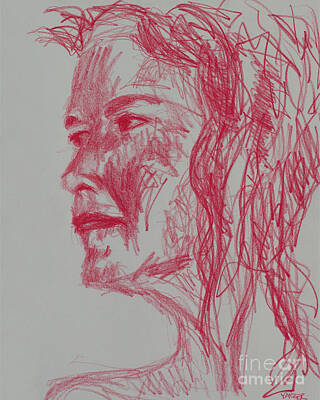 Wine Drawings - Lost in Thought by Robert Yaeger