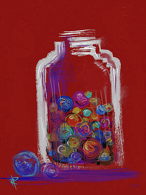 Still Life Mixed Media Rights Managed Images - Lost your marbles? Royalty-Free Image by Russell Pierce