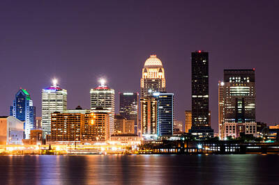 Abstract Skyline Royalty-Free and Rights-Managed Images - Louisville 1 by Amber Flowers