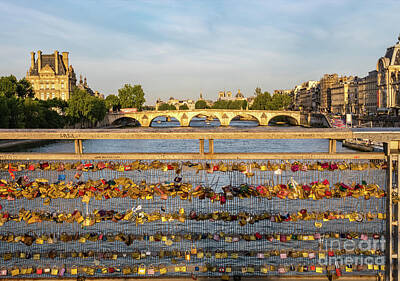 Aromatherapy Oils Royalty Free Images - Love padlocks on a bridge in Paris #2 Royalty-Free Image by Ulysse Pixel