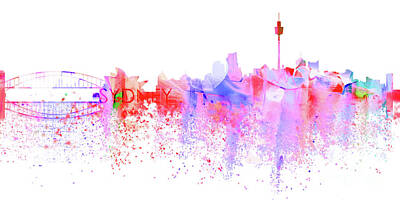 Abstract Skyline Digital Art Rights Managed Images - Love Sydney Royalty-Free Image by Airpower Art