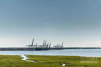 Pixel Art Mike Taylor - Lowcountry Wando Welch Shipping Terminal by Dale Powell