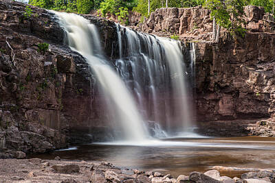 Army Posters Paintings And Photographs - Lower Falls at Gooseberry Falls State Park by AMB Fine Art Photography